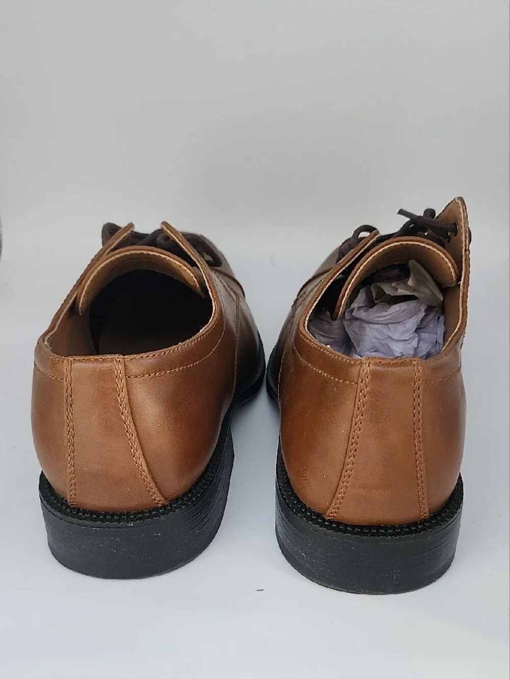 Alfani Brown Leather Lace-Up Shoes